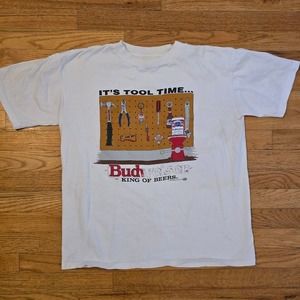 Vintage Budweiser 1993 Its Tool Time Shirt Home Improvement King of Beers SZ M